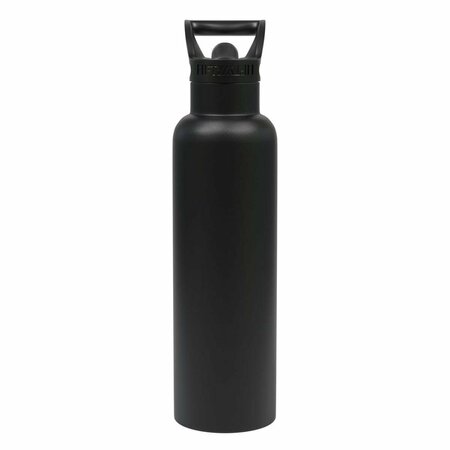TRASCOCINA 21 oz Vacuum Insulation Water Bottle with Straw Cap, Black TR3024960